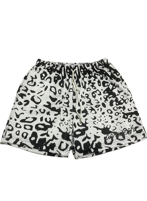 White Cheetah Shorts