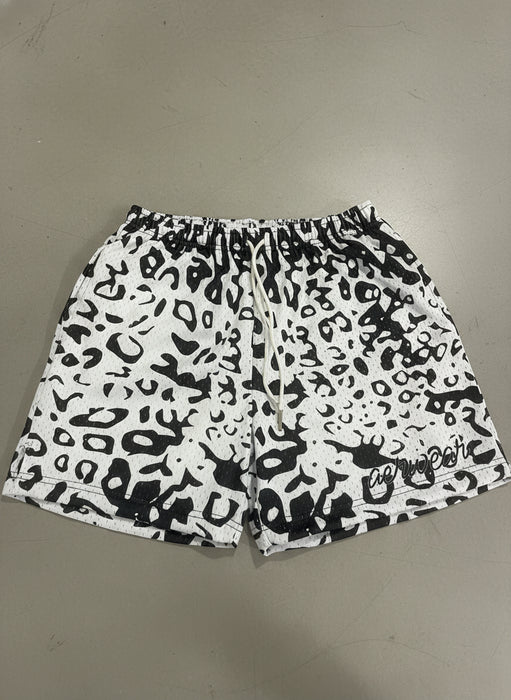 White Cheetah Shorts